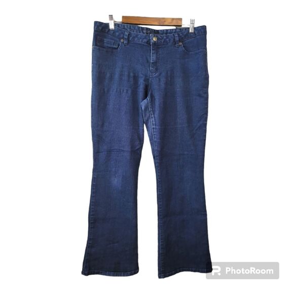 Michael Kors Blue Denim Bootcut Mid-rise Jeans Womens Size 12 - Picture 1 of 14